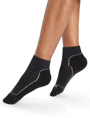 Jet Heather Icebreaker Merino Hike+ Light Mini Women's Socks | AU 1447NWYB